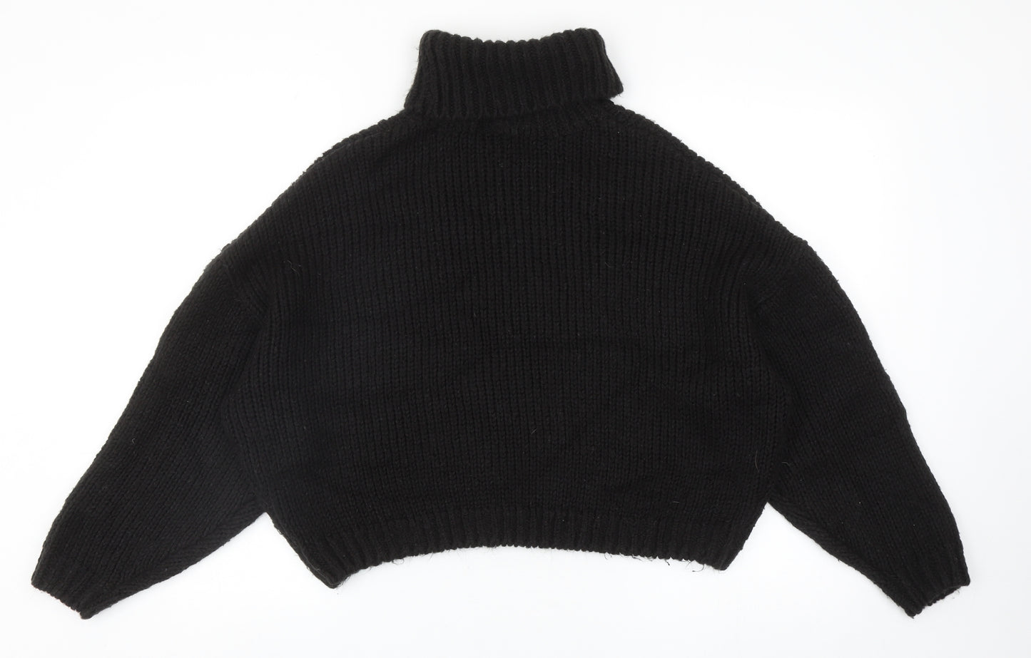 Divided by H&M Womens Black Roll Neck Acrylic Pullover Jumper Size L