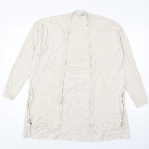 Red Herring Womens Beige V-Neck Polyester Cardigan Jumper Size 14