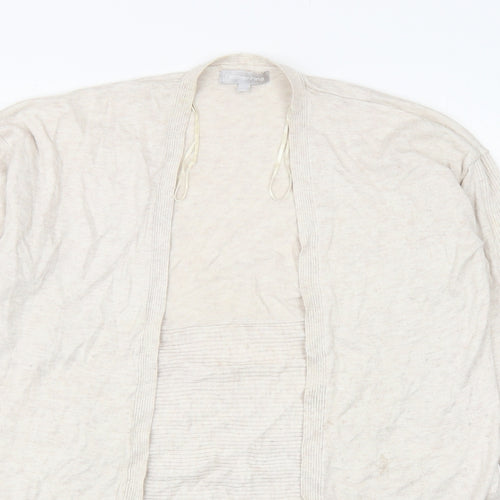 Red Herring Womens Beige V-Neck Polyester Cardigan Jumper Size 14