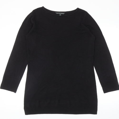Bonmarché Womens Black Roll Neck Acrylic Pullover Jumper Size 12
