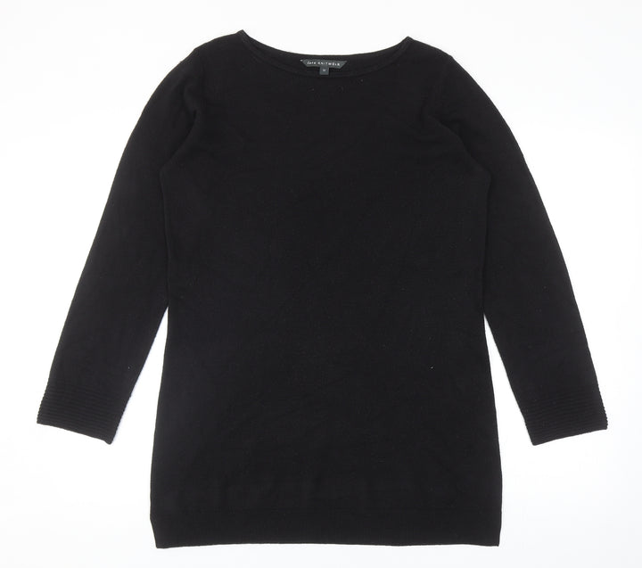 Bonmarché Womens Black Roll Neck Acrylic Pullover Jumper Size 12