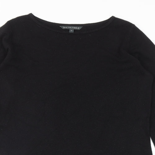 Bonmarché Womens Black Roll Neck Acrylic Pullover Jumper Size 12