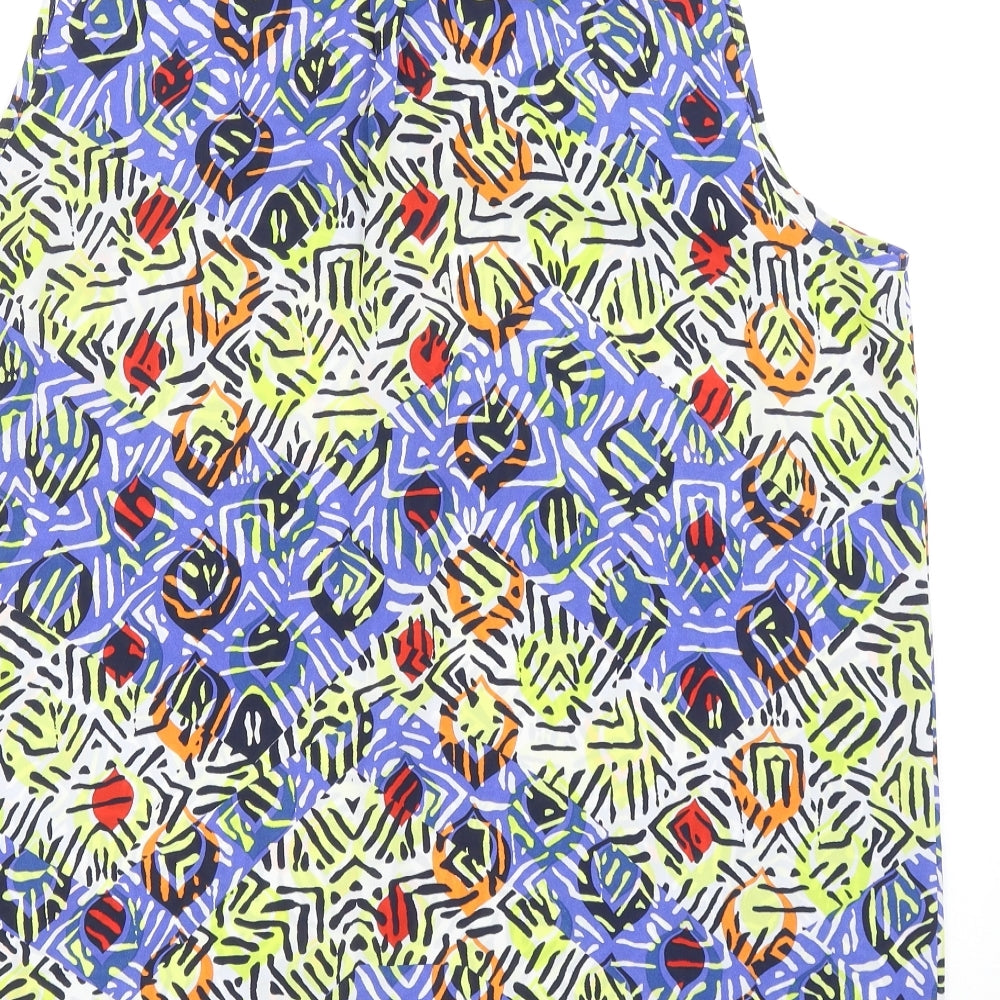NEXT Womens Multicoloured Geometric Polyester Basic Blouse Size 20 V-Neck