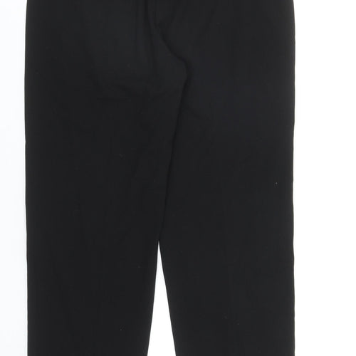 Marks and Spencer Womens Black Polyester Trousers Size 10 Regular Zip