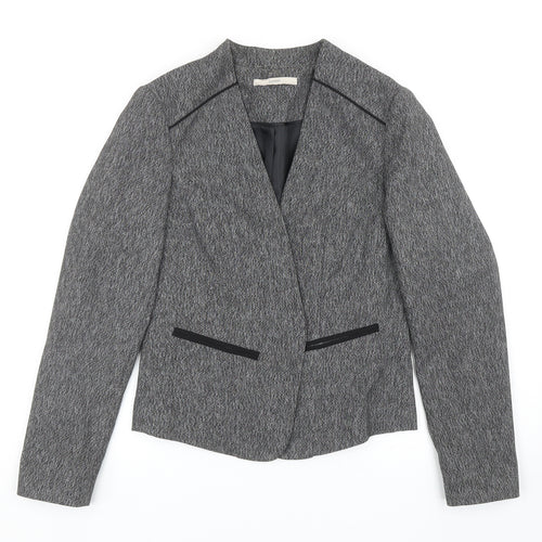 George Womens Grey Polyester Jacket Blazer Size 12