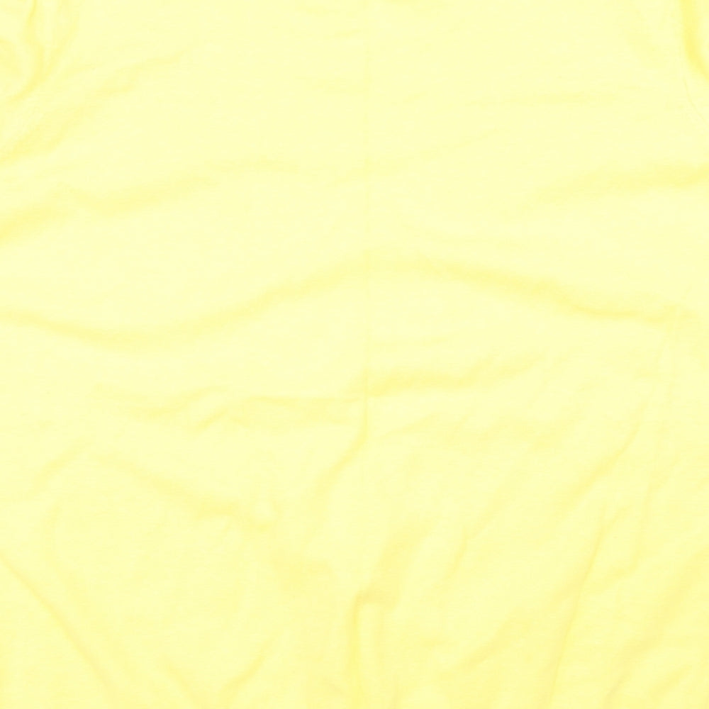 Evans Womens Yellow V-Neck Cotton Cardigan Jumper Size 24