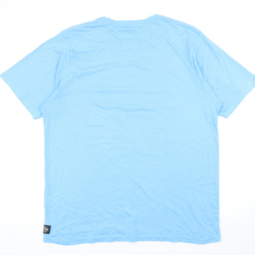Hot Tuna Mens Blue Cotton T-Shirt Size 2XL Round Neck - Truck