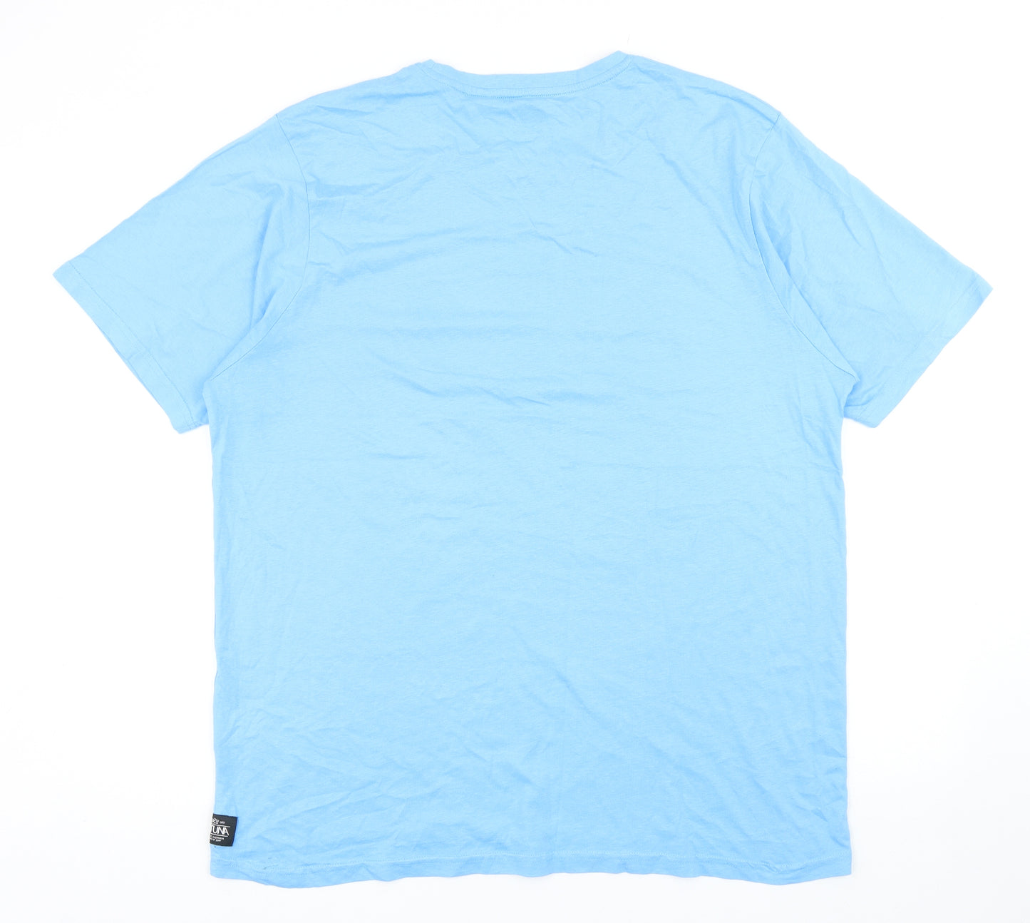 Hot Tuna Mens Blue Cotton T-Shirt Size 2XL Round Neck - Truck