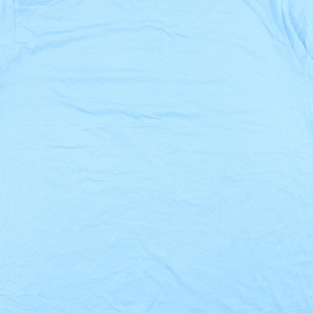 Hot Tuna Mens Blue Cotton T-Shirt Size 2XL Round Neck - Truck