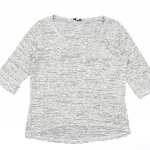New Look Womens Grey Roll Neck Acrylic Pullover Jumper Size 8