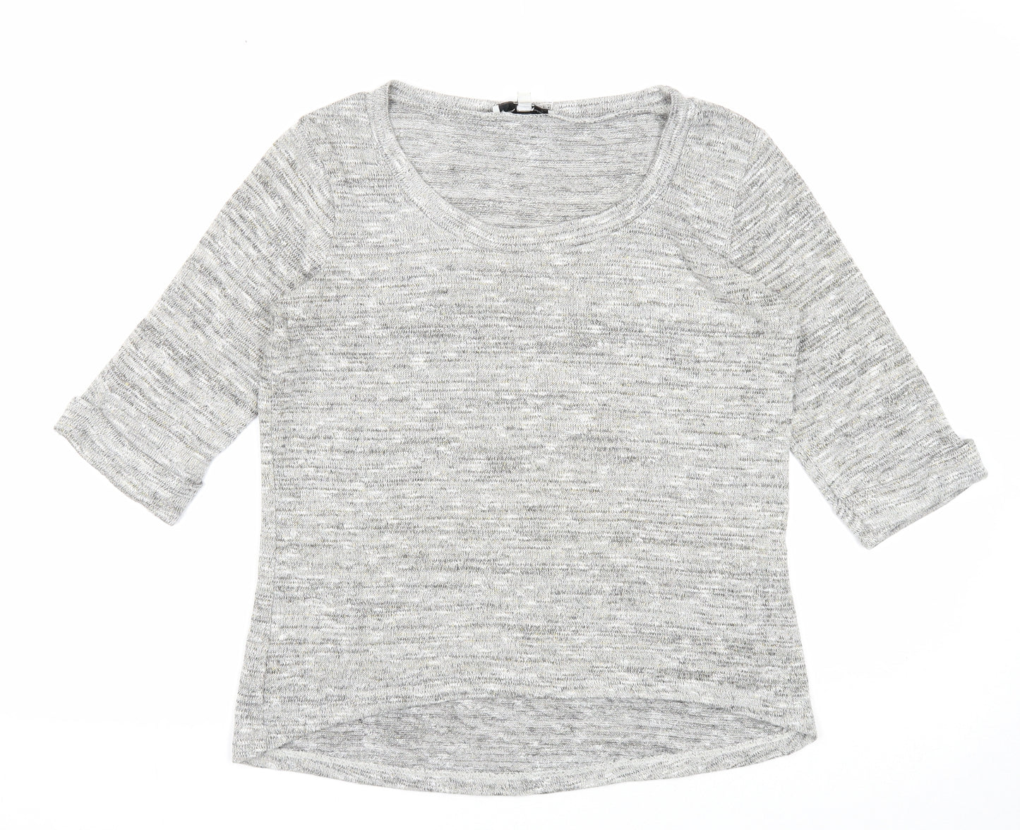New Look Womens Grey Roll Neck Acrylic Pullover Jumper Size 8