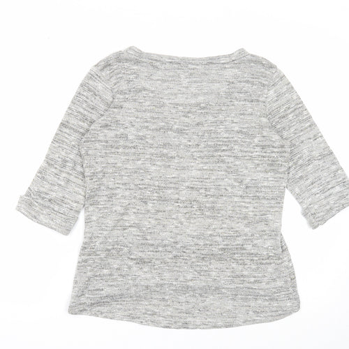 New Look Womens Grey Roll Neck Acrylic Pullover Jumper Size 8
