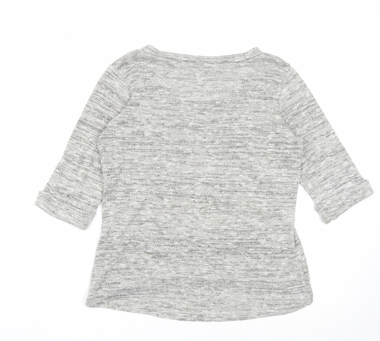 New Look Womens Grey Roll Neck Acrylic Pullover Jumper Size 8