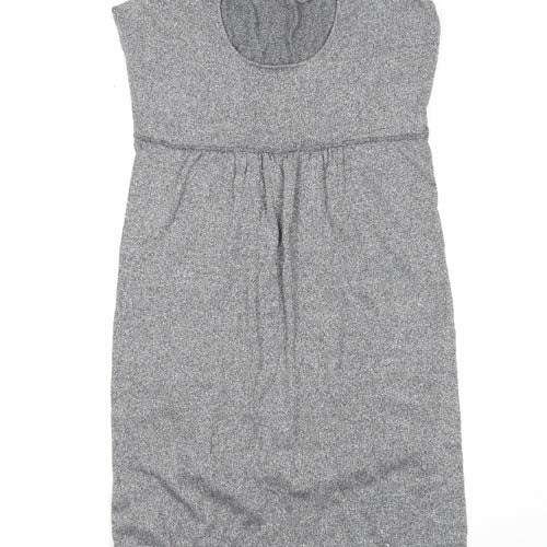Limited Collection Womens Grey Acrylic T-Shirt Dress Size 8 Scoop Neck Pullover