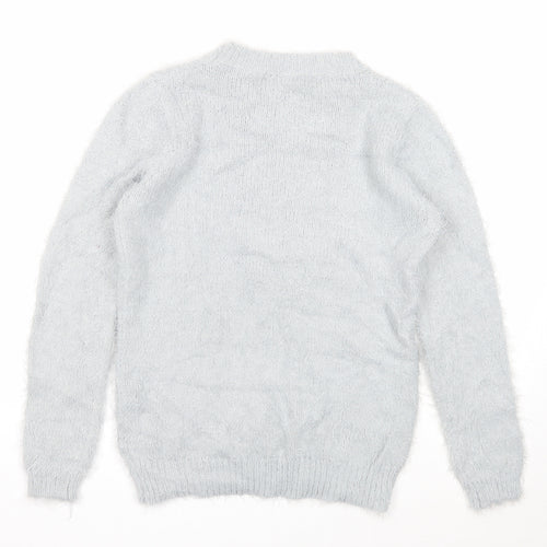 Quiz Womens Grey Roll Neck Acrylic Pullover Jumper Size M