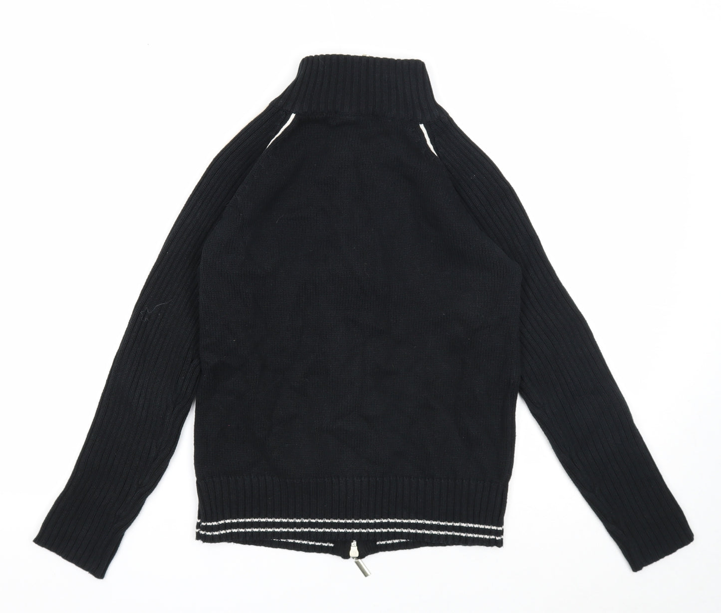 Whisper Mens Black Cotton Full Zip Sweatshirt Size S