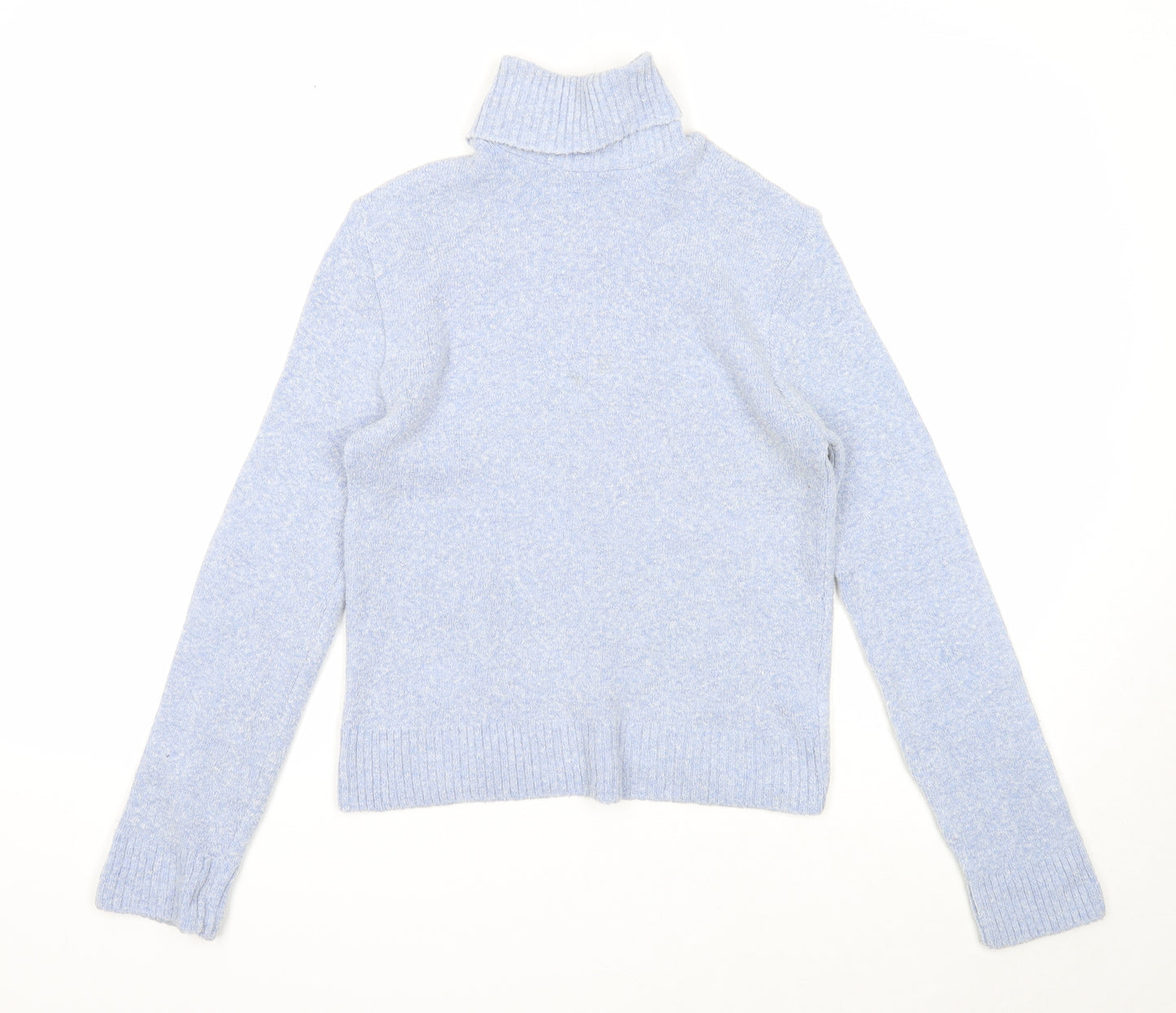 Ozone Womens Blue Roll Neck Acrylic Pullover Jumper Size L