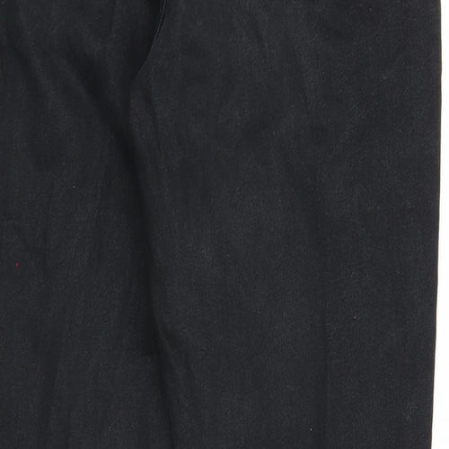 Preworn Womens Black Cotton Straight Jeans Size 29 in L31 in Regular Zip
