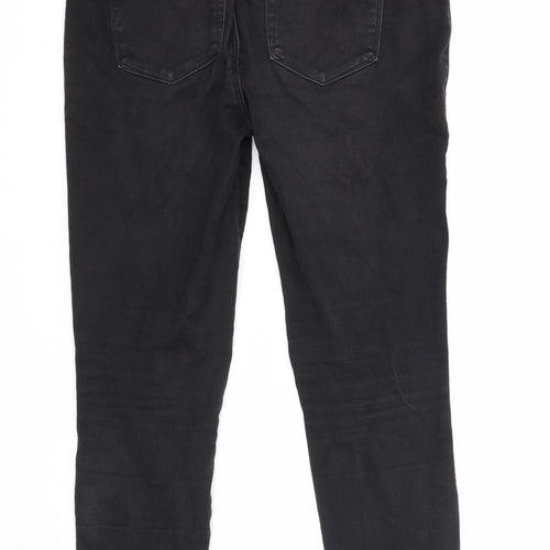 Only Womens Black Cotton Skinny Jeans Size L Regular Zip
