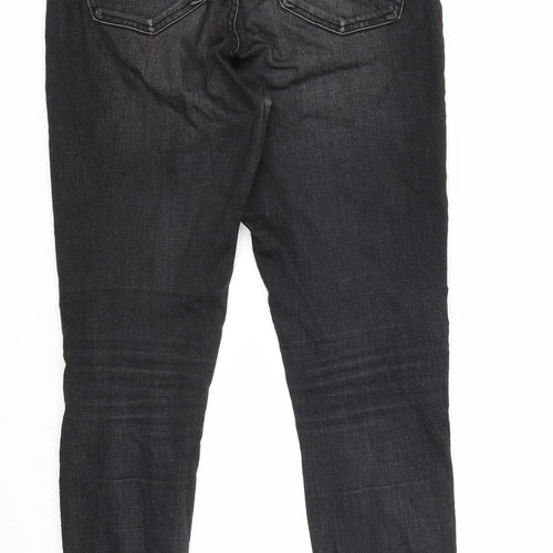 Denim & Co. Womens Black Cotton Skinny Jeans Size 12 Regular Zip