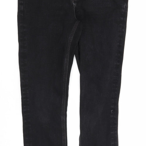 Marks and Spencer Womens Black Cotton Skinny Jeans Size 10 Regular Zip
