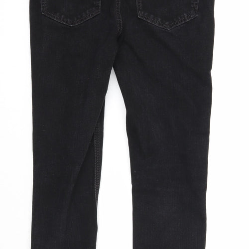 Marks and Spencer Womens Black Cotton Skinny Jeans Size 10 Regular Zip