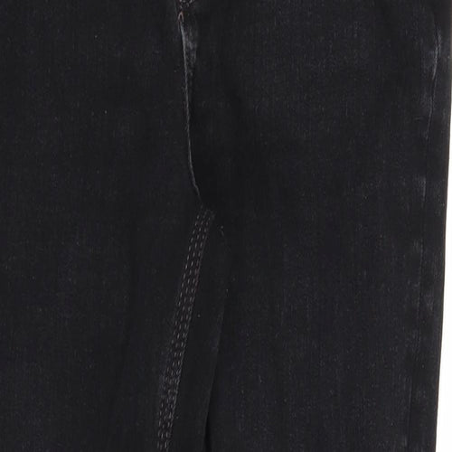Marks and Spencer Womens Black Cotton Skinny Jeans Size 10 Regular Zip