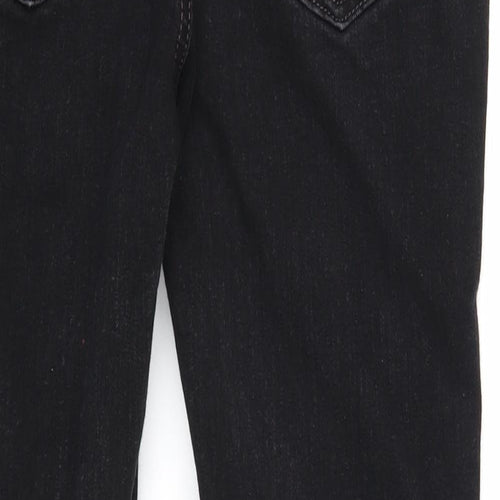 Marks and Spencer Womens Black Cotton Skinny Jeans Size 10 Regular Zip
