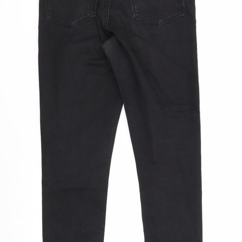Denim & Co. Womens Black Cotton Skinny Jeans Size 12 Regular Zip