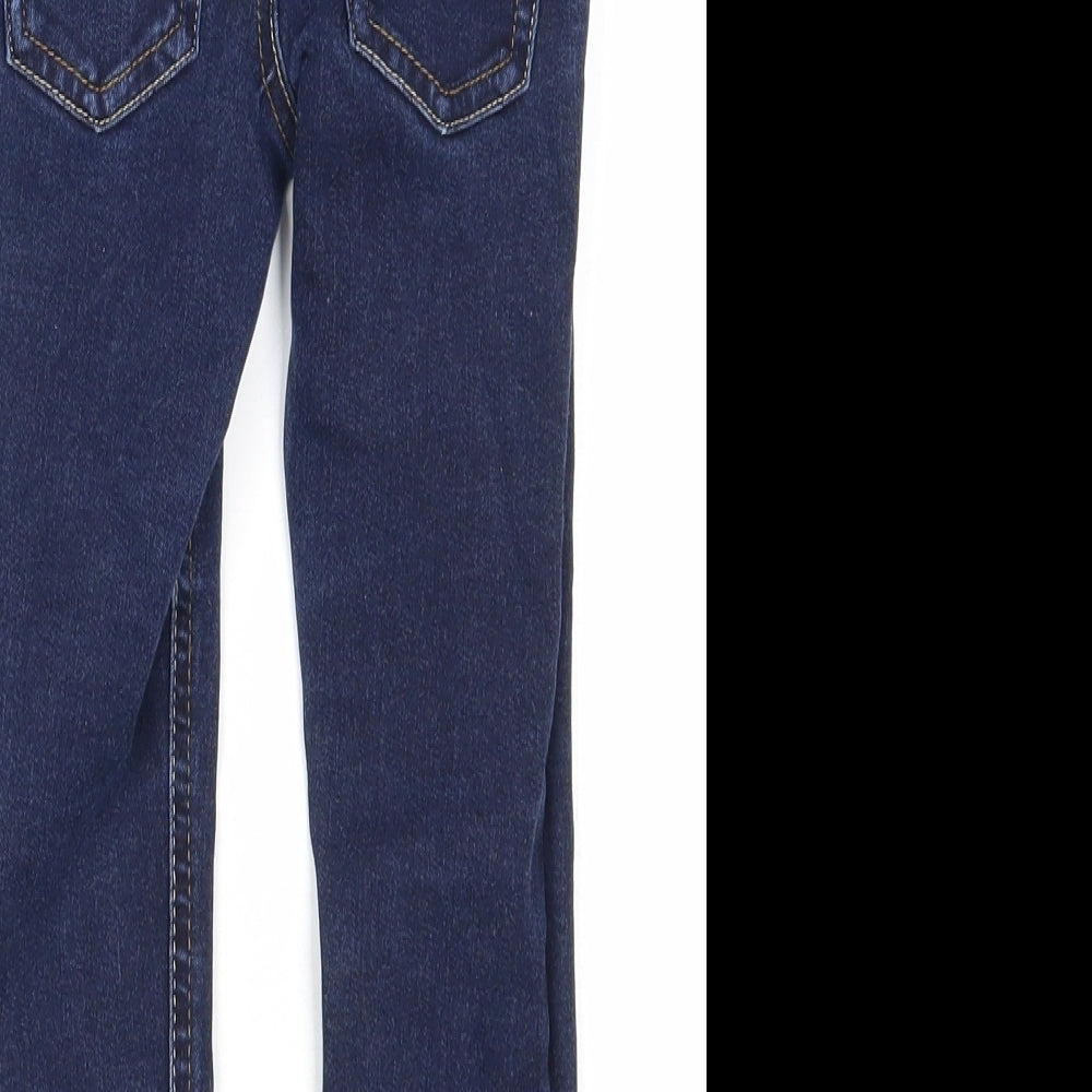 Baker Boys Blue Cotton Straight Jeans Size 2-3 Years Regular Zip