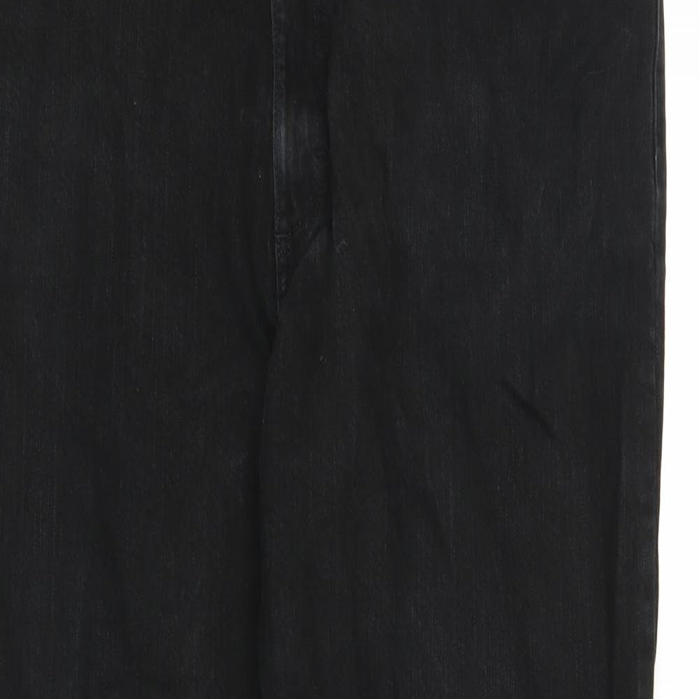Blue Harbour Mens Black Cotton Straight Jeans Size 36 in L35 in Regular Zip