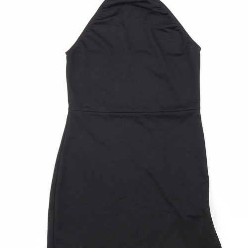 I SAW IT FIRST Womens Black Polyester Mermaid Size 12 Halter Button