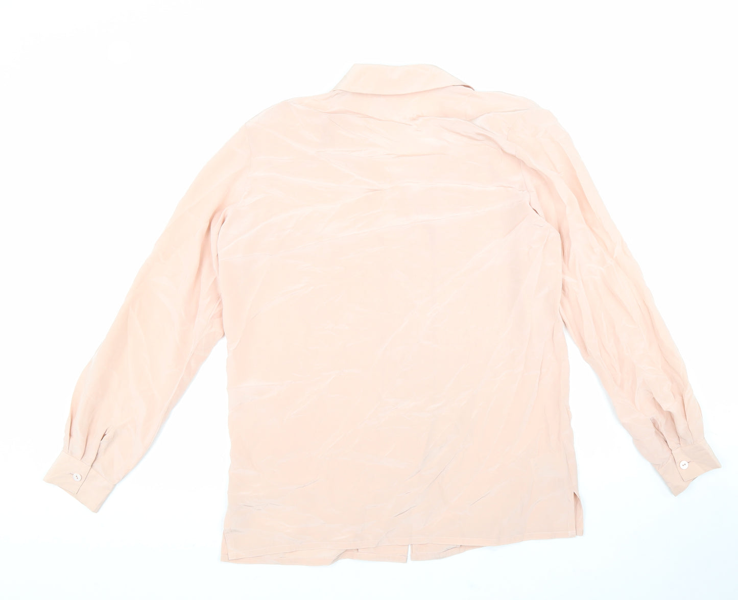 Country Casuals Womens Pink Silk Basic Blouse Size S Collared