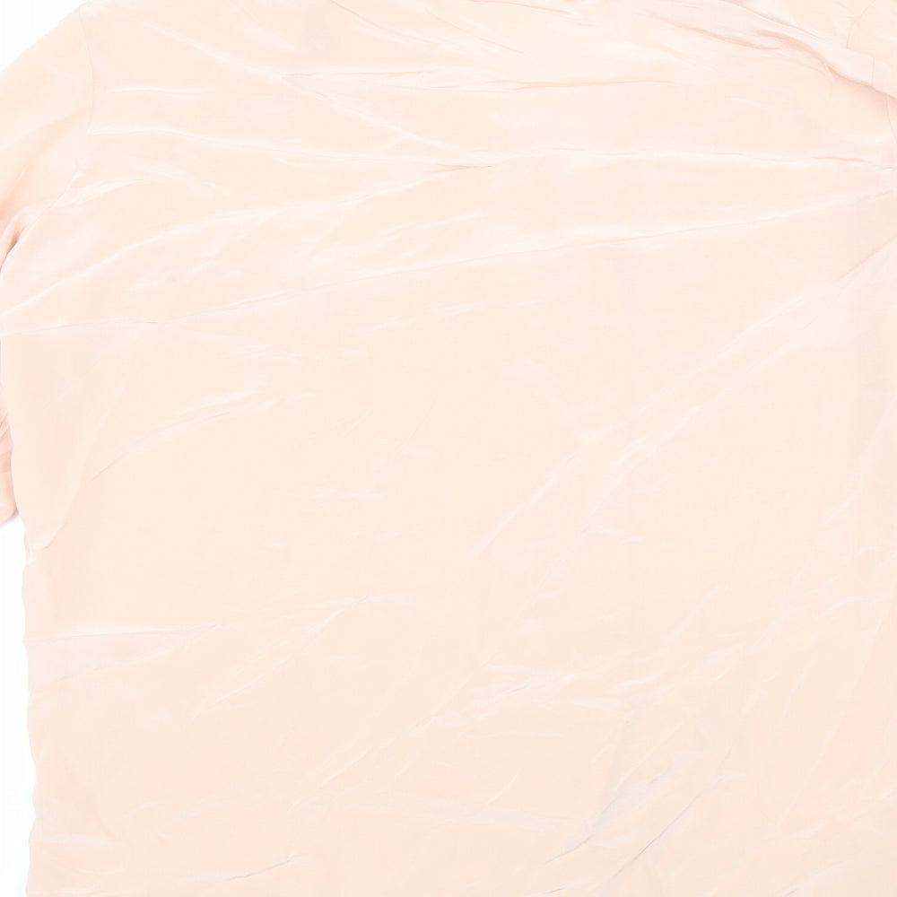 Country Casuals Womens Pink Silk Basic Blouse Size S Collared