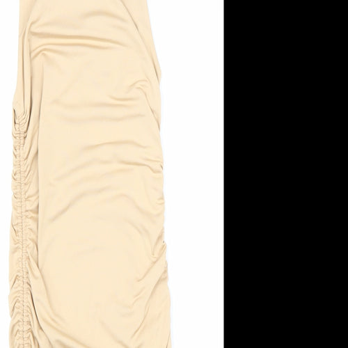 Superdown Womens Beige Polyester Bodycon Size 2XS Round Neck Drawstring