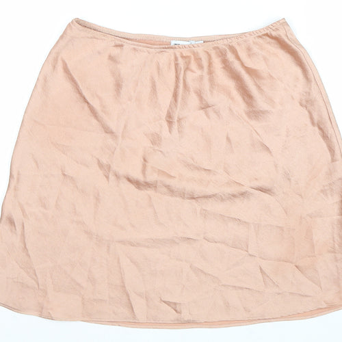 ASOS Womens Pink Polyester Mini Skirt Size 10 Hook & Loop