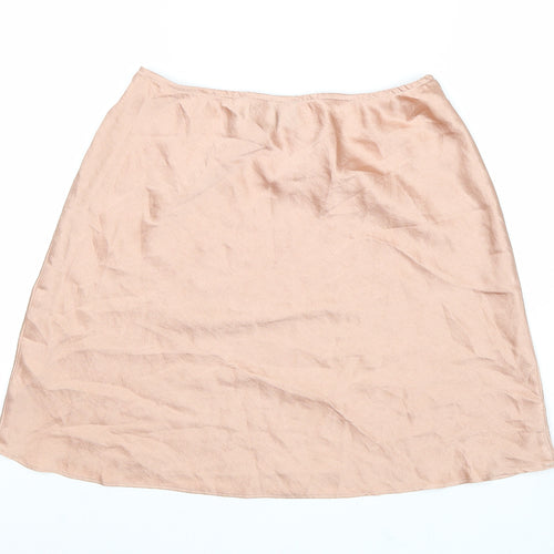 ASOS Womens Pink Polyester Mini Skirt Size 10 Hook & Loop