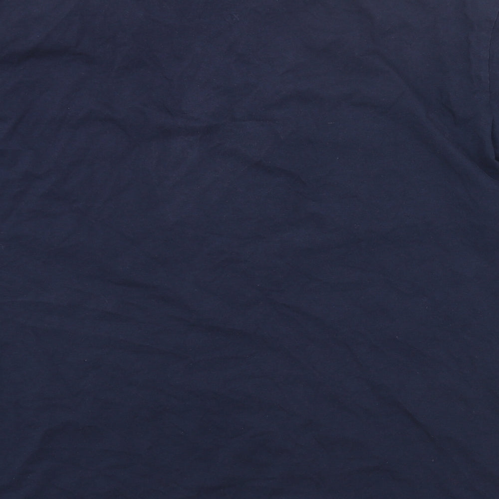 Jim Beam Mens Blue Cotton T-Shirt Size XL Round Neck - Jim Beam