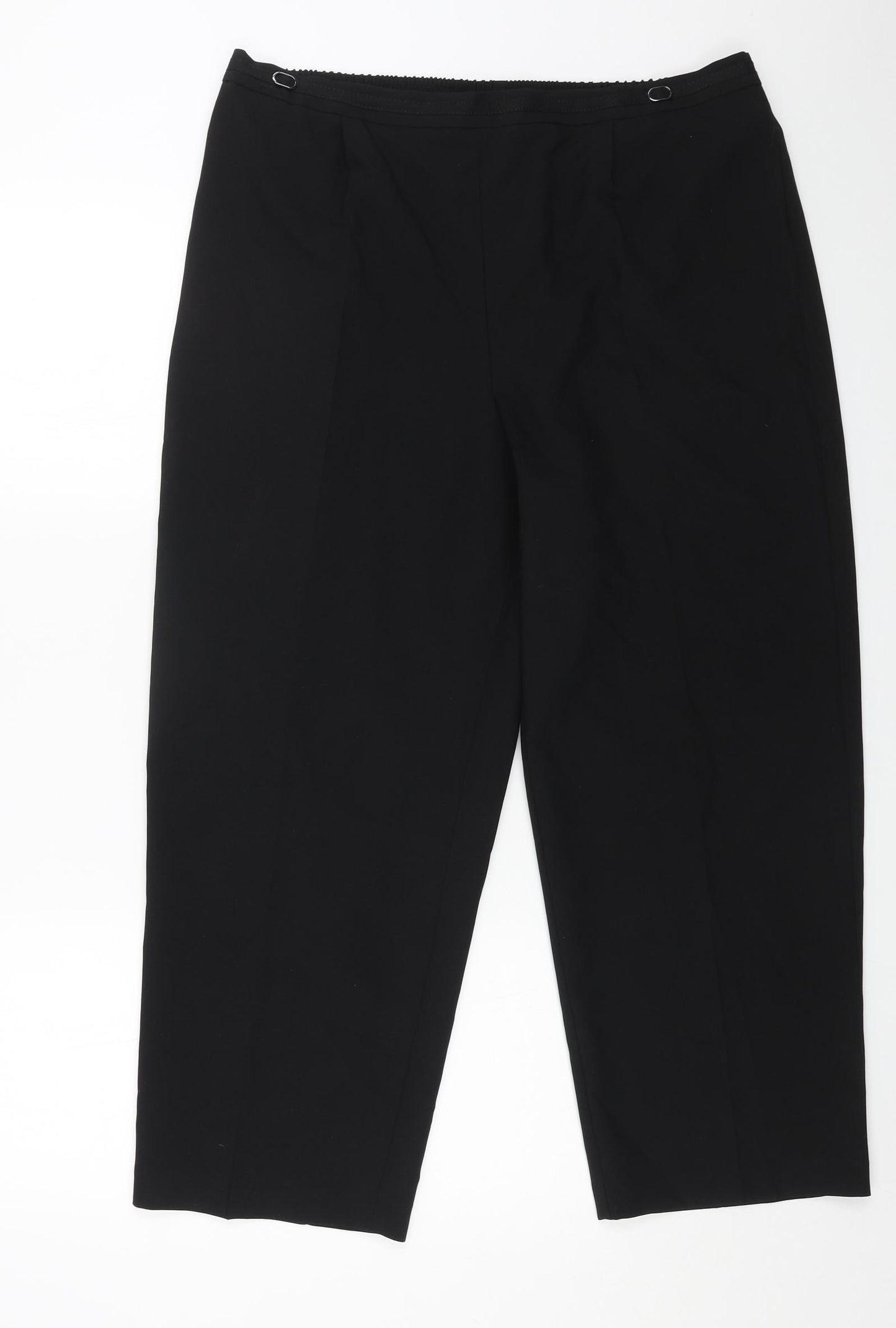 Bonmarché Womens Black Polyester Trousers Size 18 L23 in Regular
