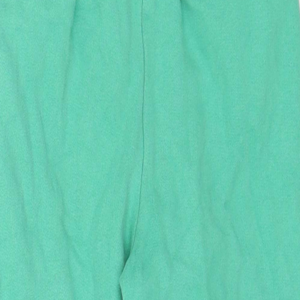 NEXT Girls Green Cotton Jogger Trousers Size 2-3 Years Regular Drawstring