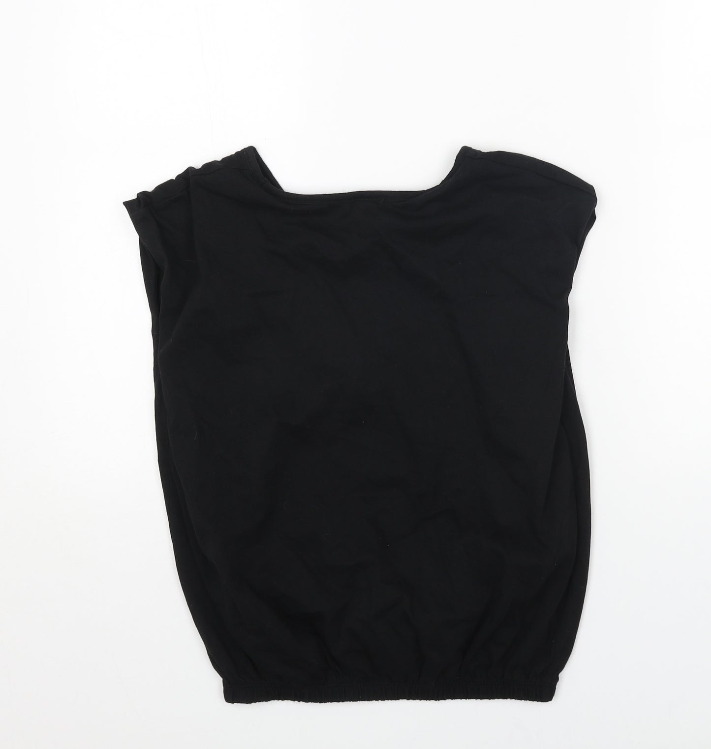 Primark Womens Black Cotton Basic Tank Size M Round Neck