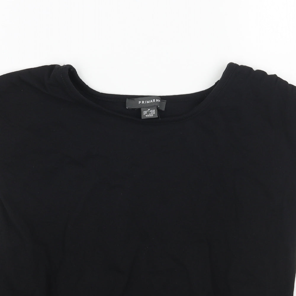 Primark Womens Black Cotton Basic Tank Size M Round Neck