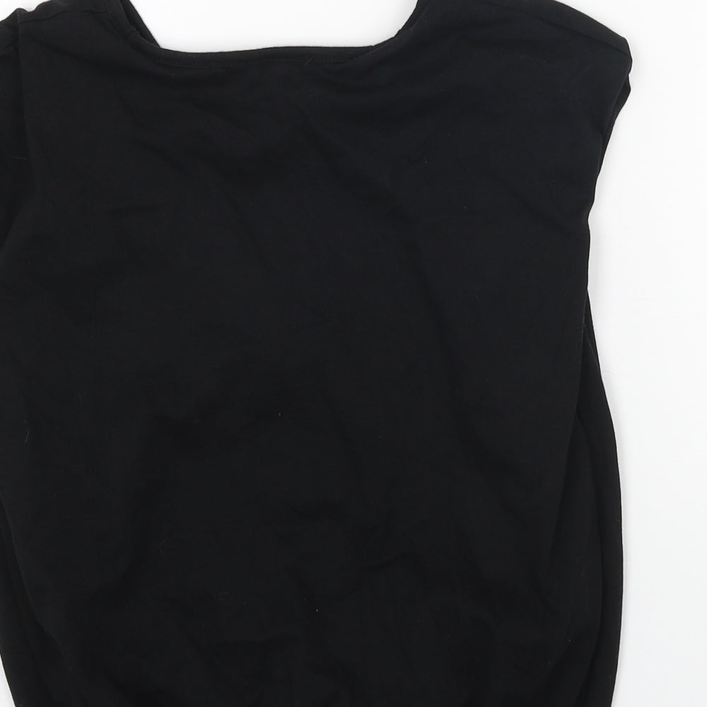 Primark Womens Black Cotton Basic Tank Size M Round Neck
