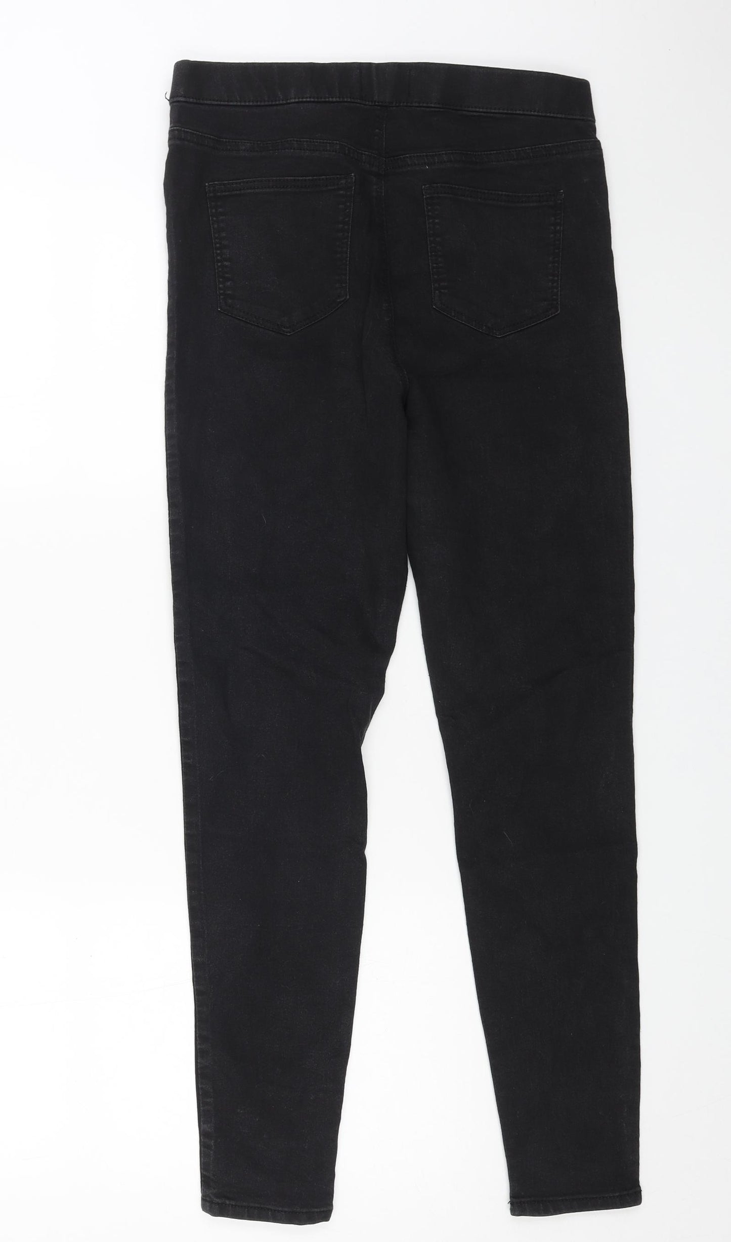 Papaya Womens Black Cotton Jegging Jeans Size 10 L26 in Regular
