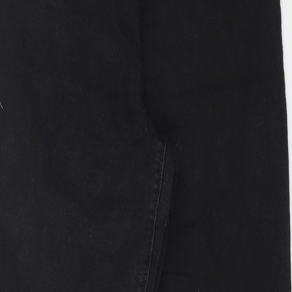 Papaya Womens Black Cotton Jegging Jeans Size 10 L26 in Regular