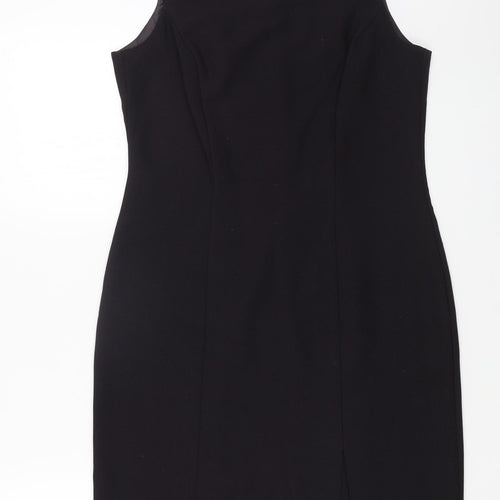 George Womens Purple Polyester A-Line Size 12 Round Neck Zip