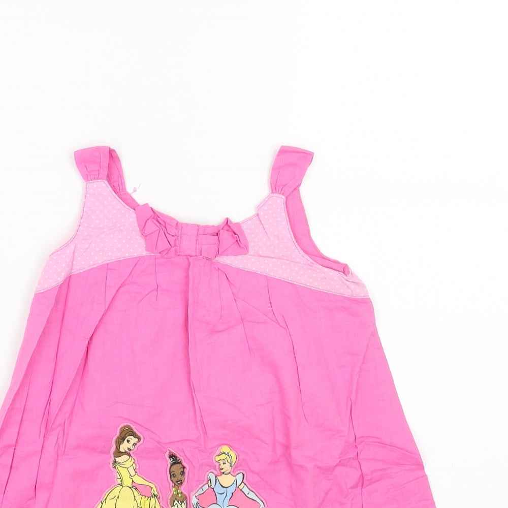 Disney Girls Pink Cotton Trapeze & Swing Size 4XL Round Neck Pullover - Disney Princess
