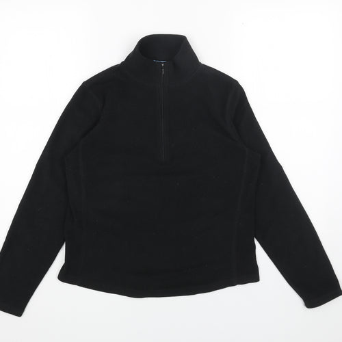 Gap Womens Black Polyester Pullover Sweatshirt Size S Zip