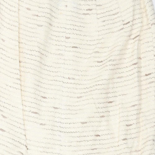 Mint Velvet Womens White Cotton Straight & Pencil Skirt Size 12 Zip