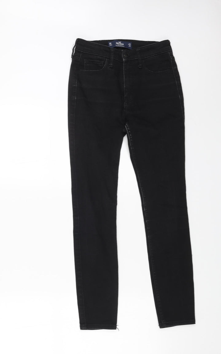 Hollister Mens Black Cotton Straight Jeans Size 24 in L26 in Regular Button